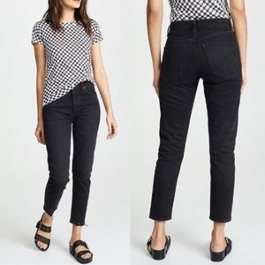 Agolde Jamie Black High Rise Classic Fit Jeans